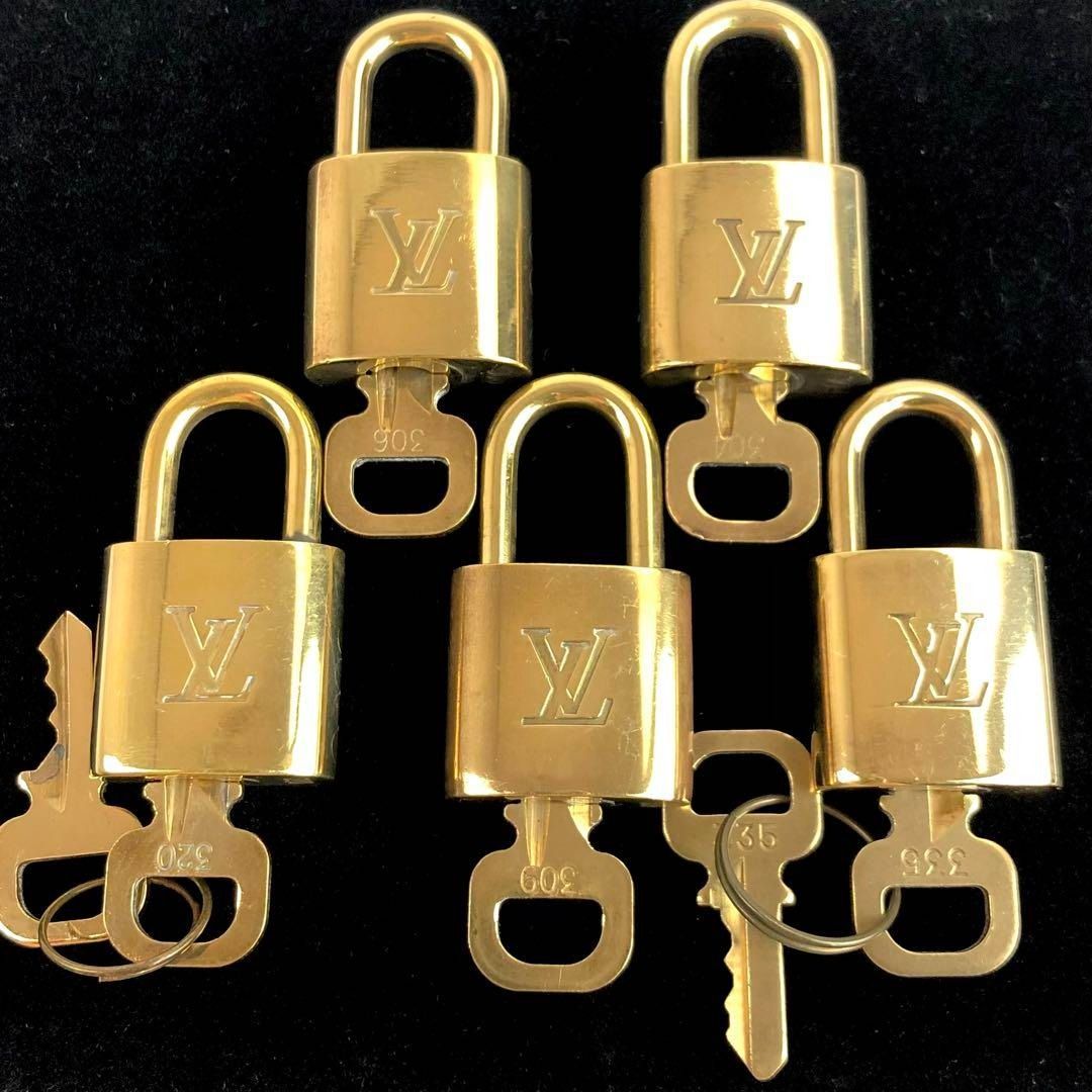 Authentic LOUIS VUITTON Brass Padlock with Matching Key (LV Lock Number  Varies)