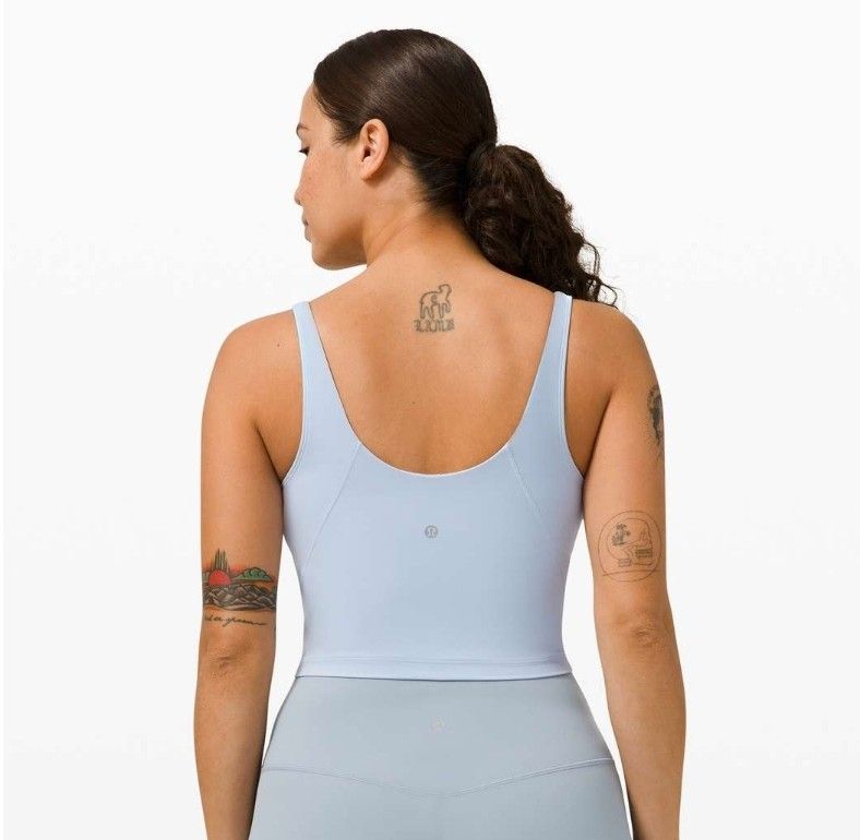 lululemon white align tank size 0, Women's Fashion, Activewear on Carousell