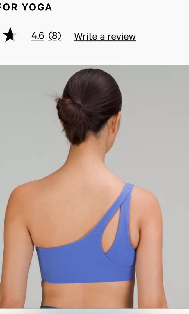 LULULEMON Ribbed Nulu Asymmetrical Yoga Bra Light Support, A/B Cup, Women's  Fashion, Activewear on Carousell