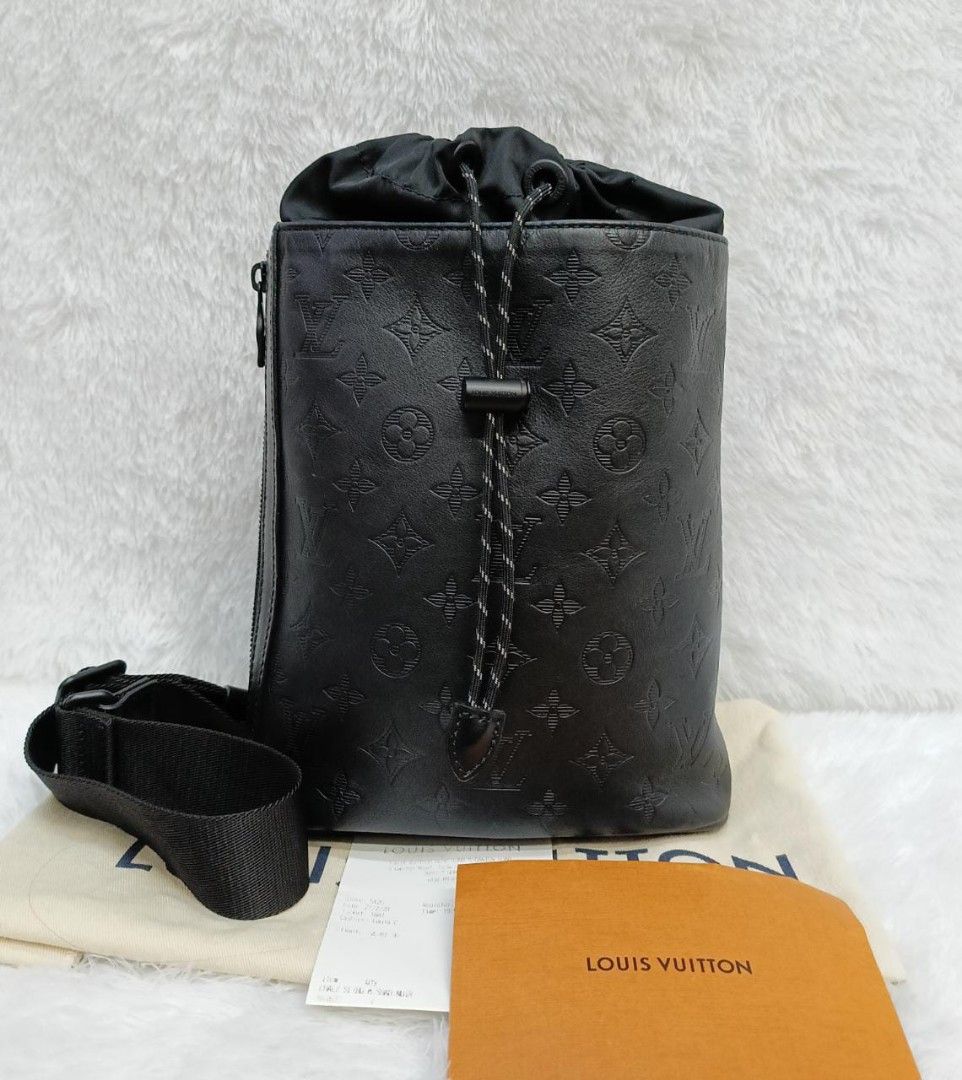 Louis Vuitton Chalk Sling Bag Monogram Shadow Black