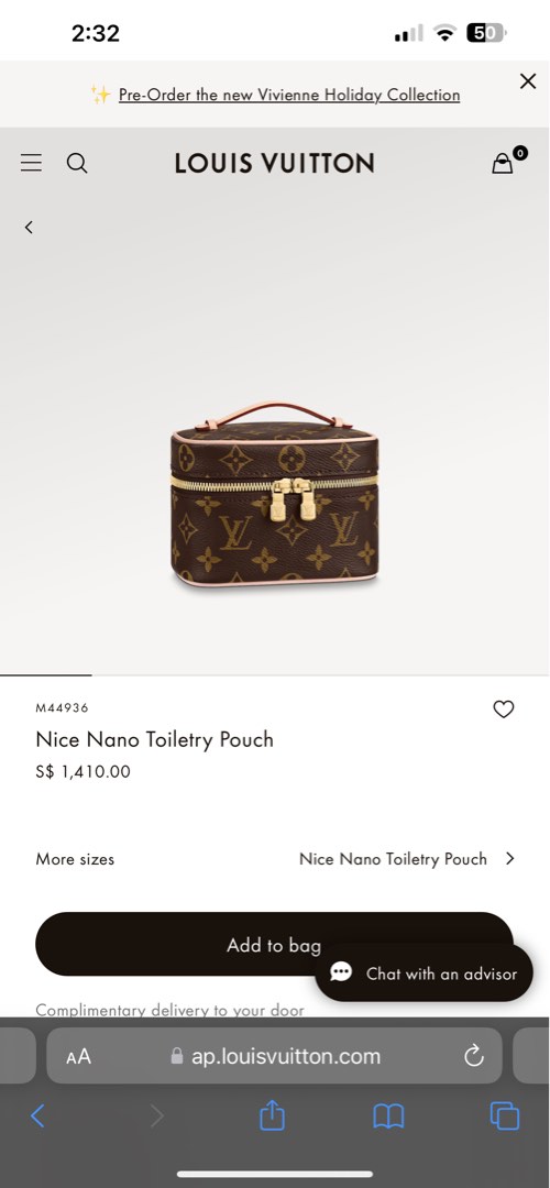 LOUIS VUITTON NICE NANO TOILETRY POUCH VS. NICE MINI TOILETRY