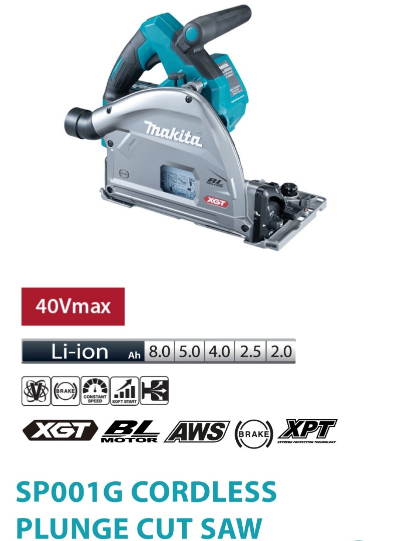 NEW Makita XGT 40V Max Plunge Saw (SP001G) 