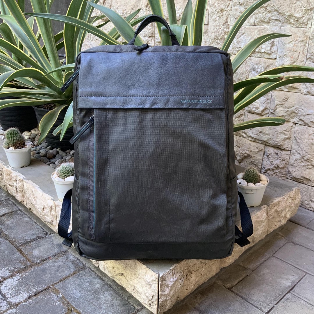 MANDARINA DUCK NYLON BACKPACK GREY, Fesyen Pria, Tas & Dompet , Ransel