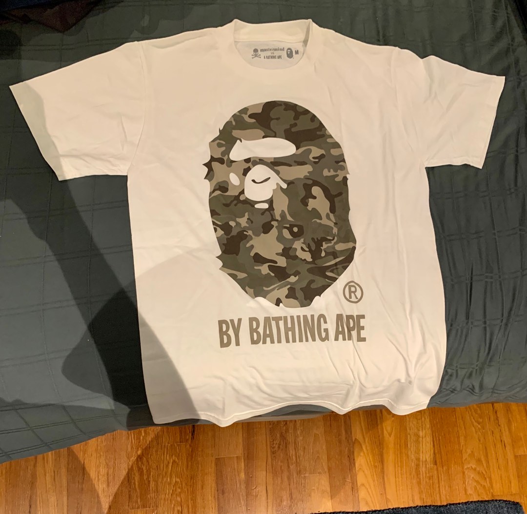mastermind vs A BATHING APE Camo Ape Vintage T-shirt, Men's