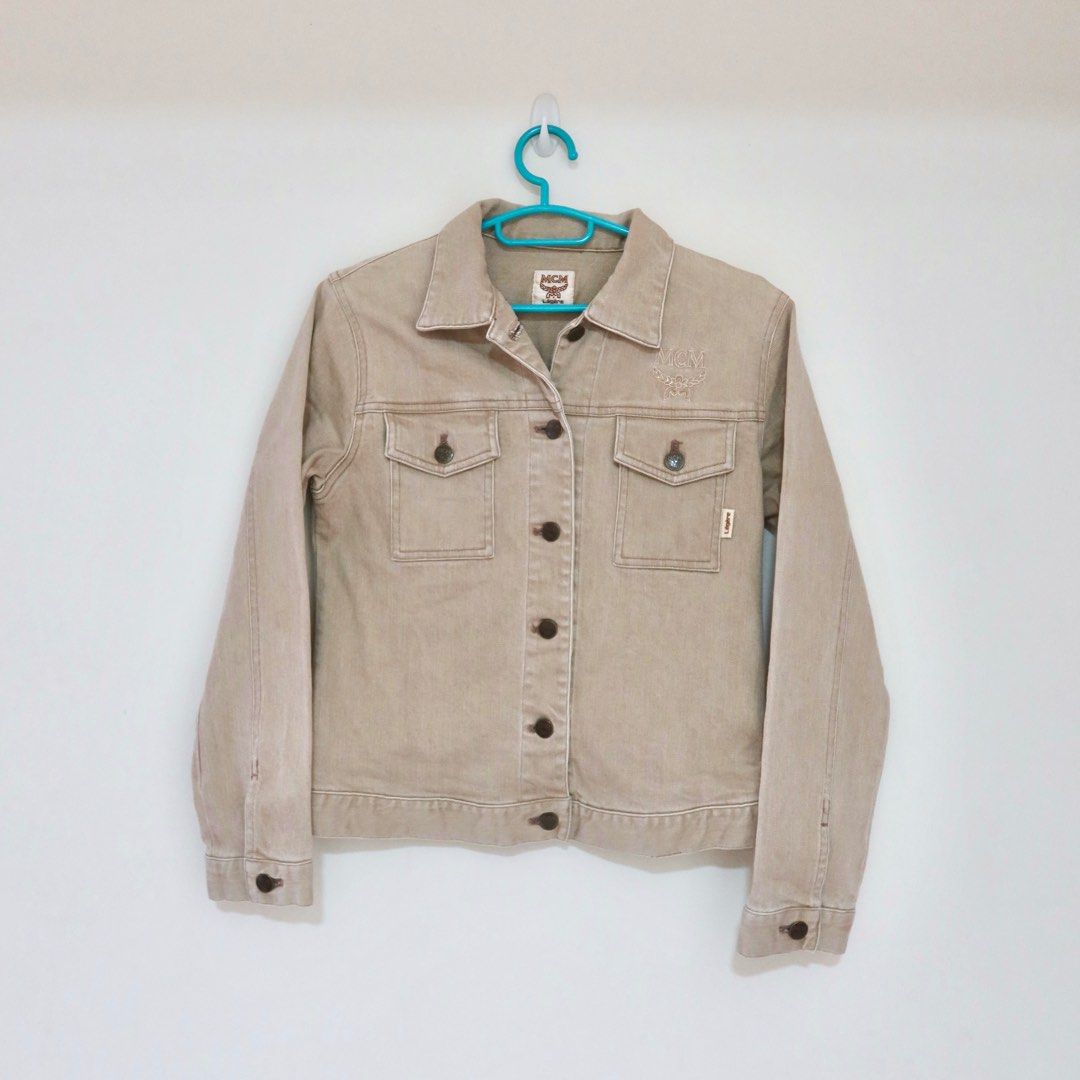 MCM Vintage Cropped Denim Jacket Women Women s Fashion Coats