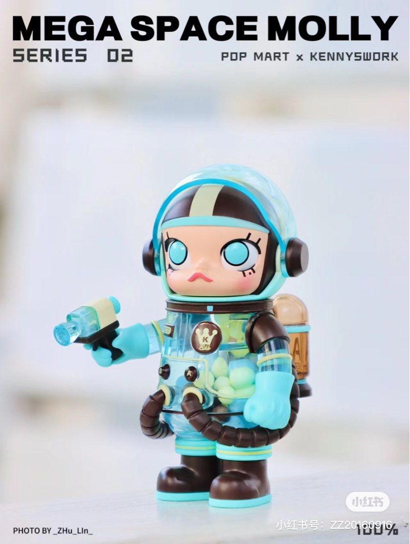 美品 POP MART MEGA SPACEMOLLY 1000% ミントチョコ MEGA SPACE MOLLY