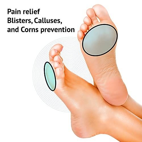 Brison Health Metatarsal Pads of Foot Cushions - Soft Gel Ball of Foot Pads  Inserts Callus Metatarsal Foot Pain Relief Bunion Forefoot Cushioning  Relief Foot Men and Women 2 Pairs (Clear)