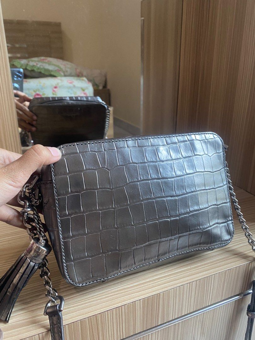 Ginny metallic discount leather crossbody
