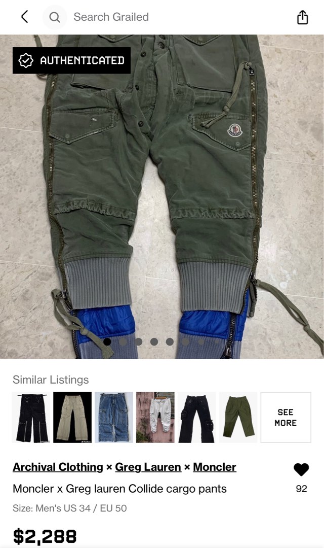 Greg lauren x moncler sales blue army tent coat