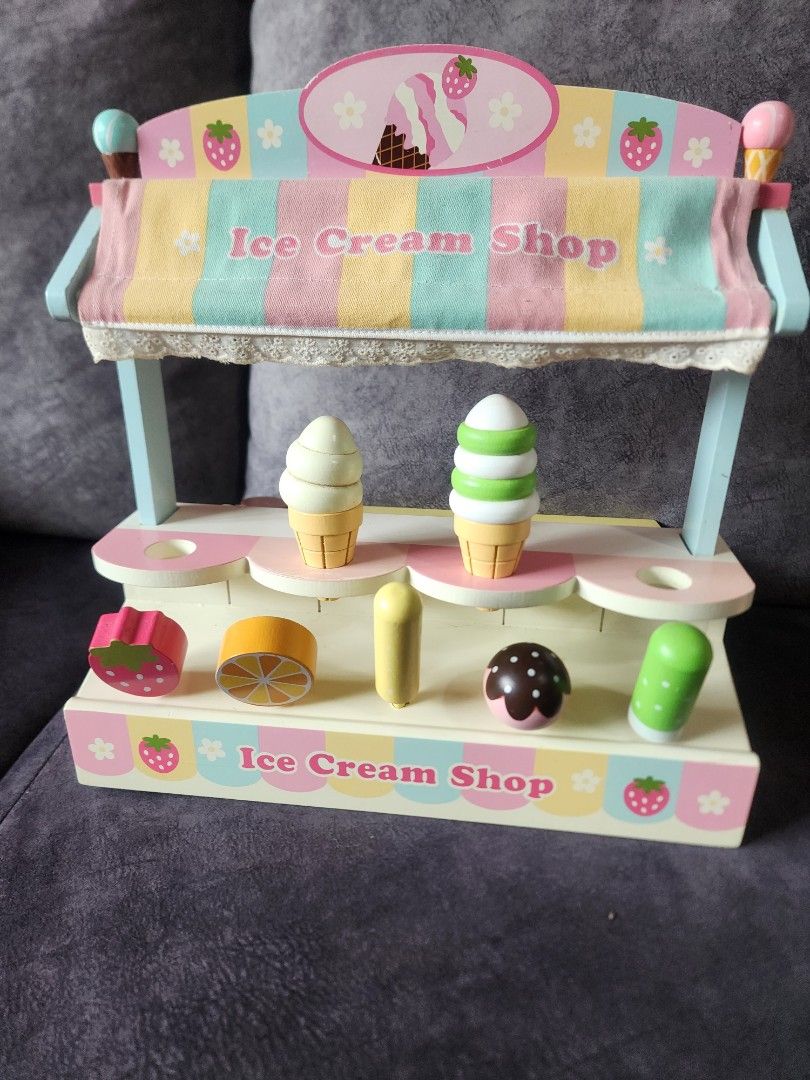 Mother Garden wooden ice cream shop toy Free display stand, Hobbies & Toys, Toys & Games on