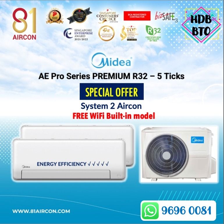 New Cheap Midea series Inverter 5ticks System 2 Aircon, TV & Home ...