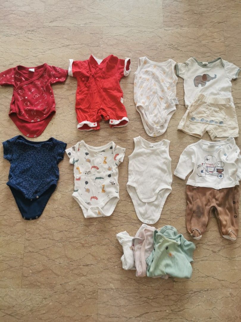 Newborn Baby Clothes bundle cute red white blue green