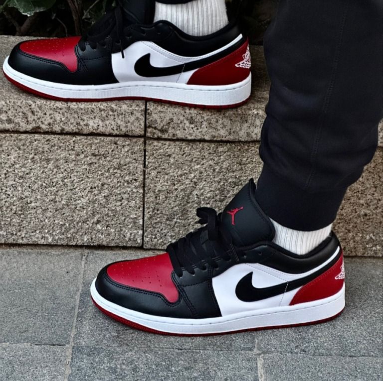 Nike Air Jordan 1 Low 黑紅喬丹 AJ1運動休閒鞋 553558-161