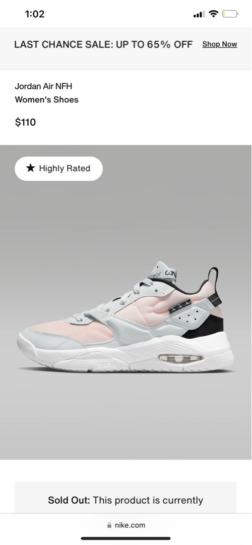 Nike Jordan Air NFH 7.5, Women's Fashion, Footwear, Sneakers on Carousell