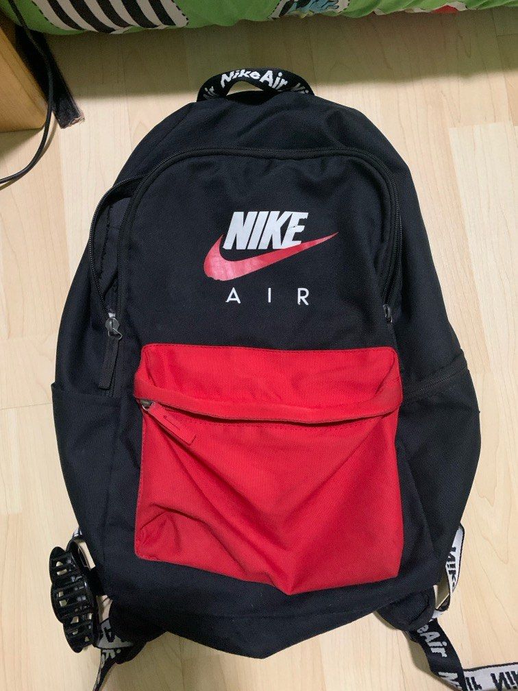 Nike air backpack clearance black and red