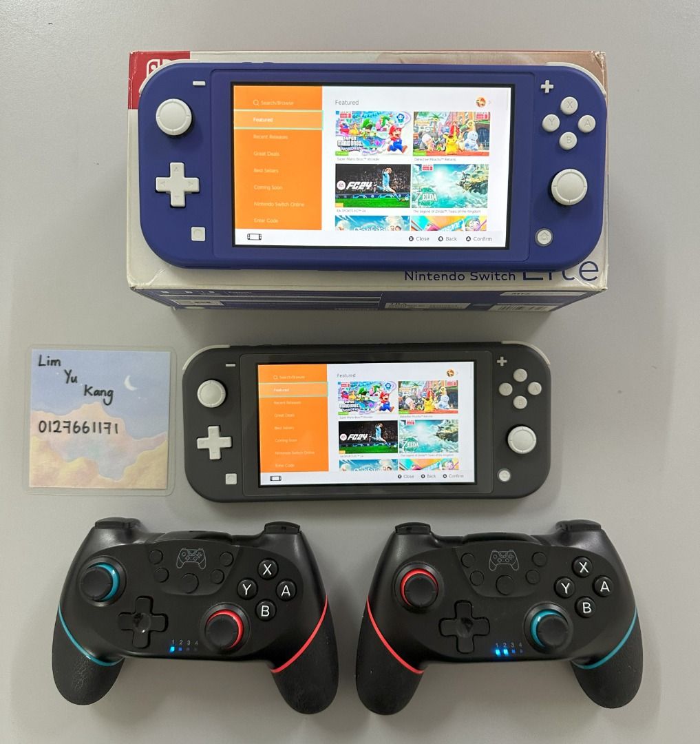 Switch lite used as controller top