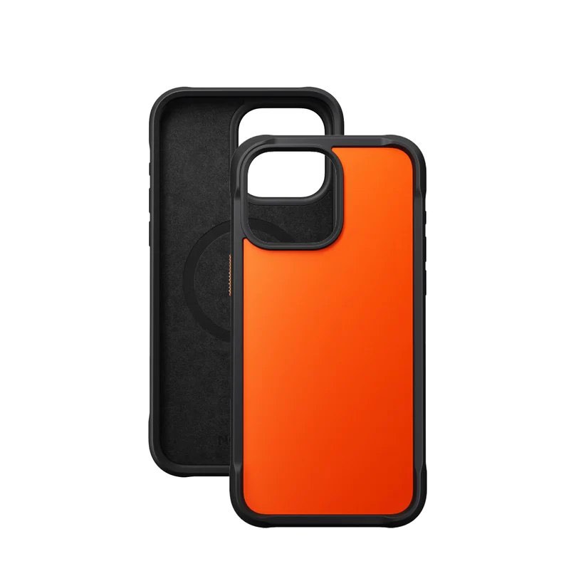 Nomad Rugged Case MagSafe for iPhone 15 Pro Max MagSafe Compatible Ultra Orange (Barcode