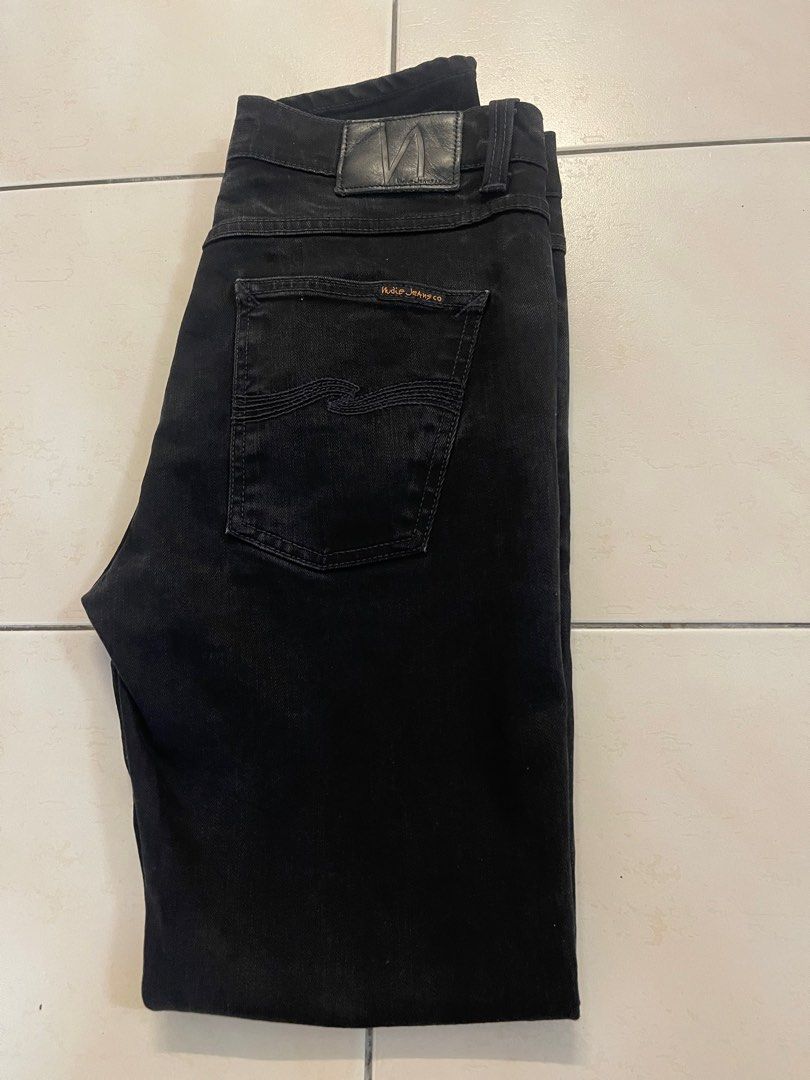 Nudie lean dean dry cold black, Men's Fashion, Bottoms, Jeans on Carousell