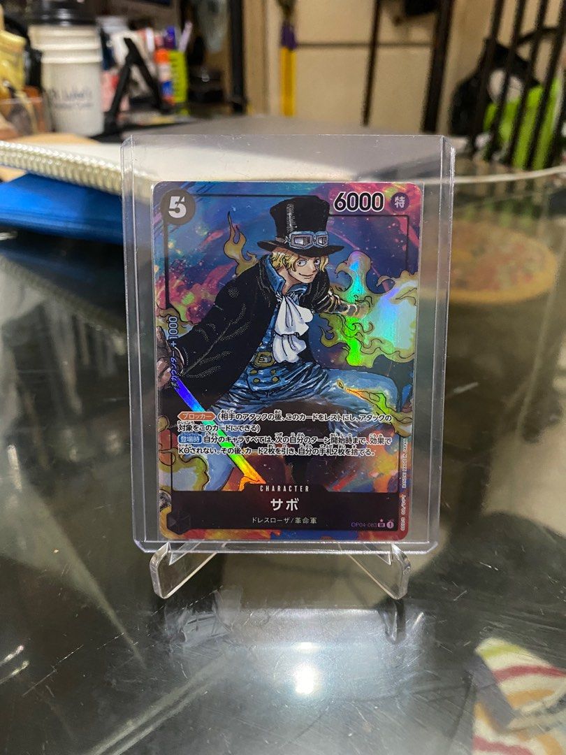 One Piece Card Game PSR OP4 Sabo, Hobbies & Toys, Toys & Games on Carousell