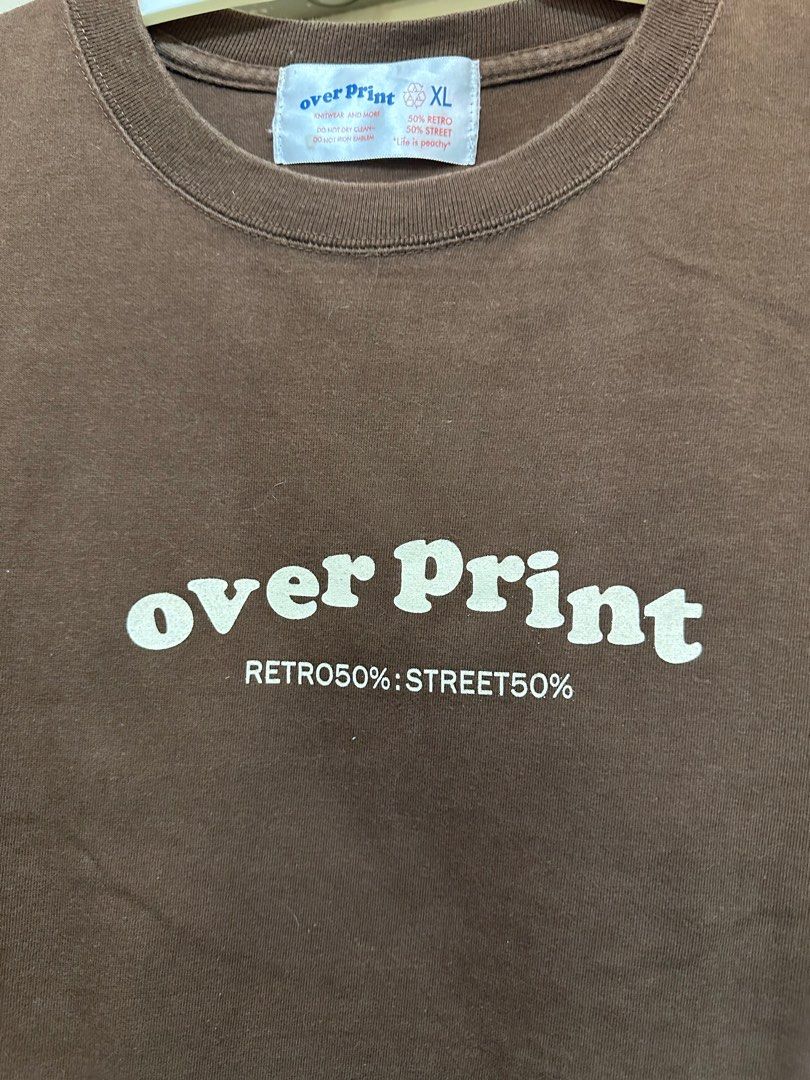 Overprint Pop art tee size XL, 男裝, 上身及套裝, T-shirt、恤衫、有