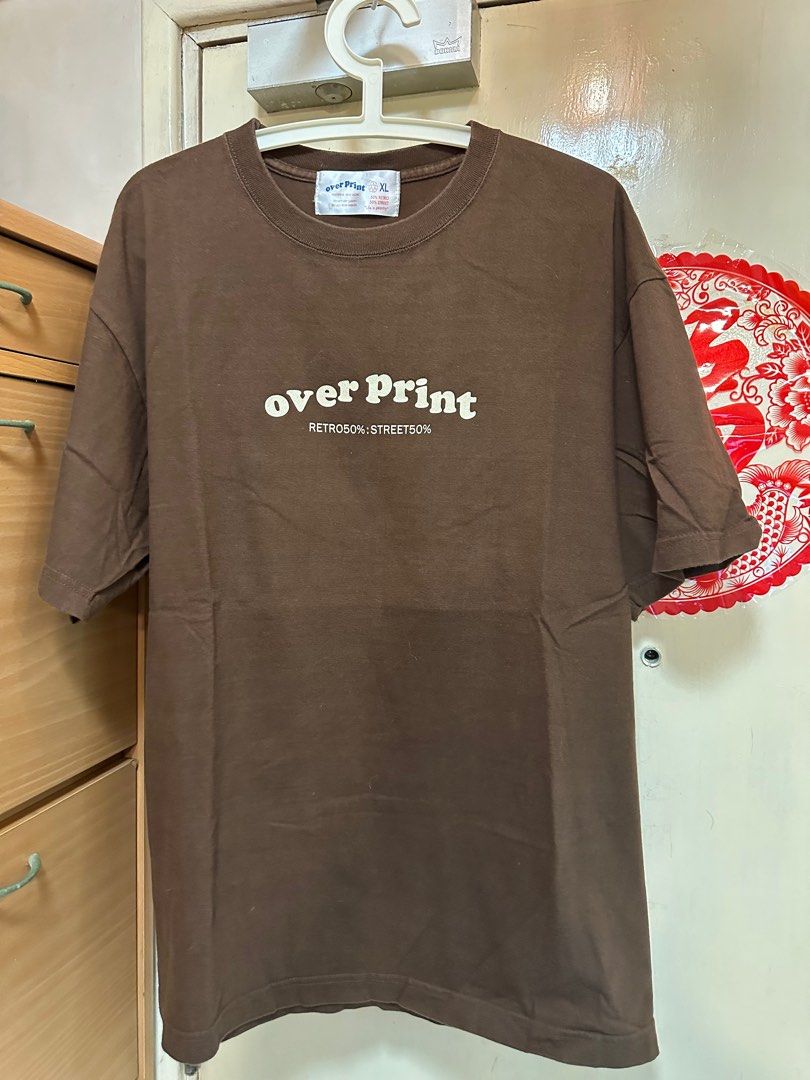 Overprint Pop art tee size XL, 男裝, 上身及套裝, T-shirt、恤衫、有