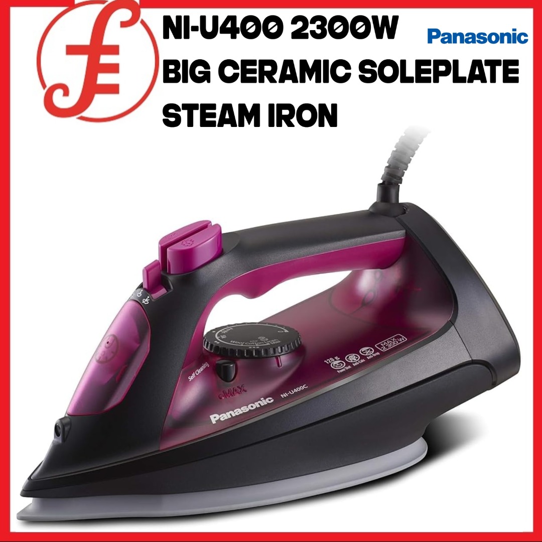 Panasonic NIU400 2300W Big Ceramic Soleplate Steam Iron, TV & Home