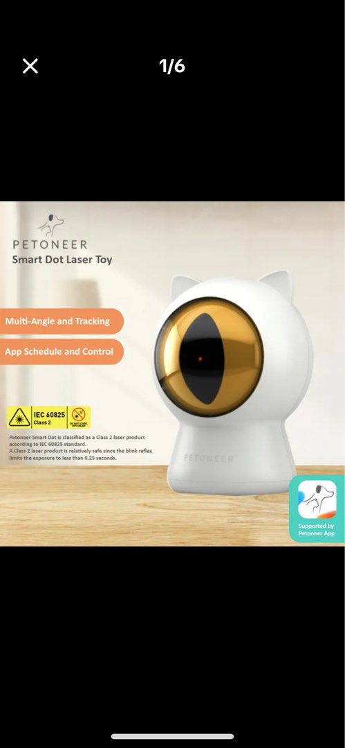 Image showcasing Petoneer Smart Dot Interactive Toy With Multi-Angel, Multi-Track and ...
