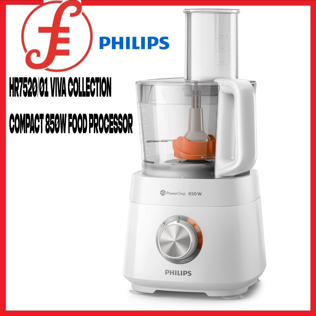 Philips HR7520/01 Viva Collection Compact 850W Food Processor, TV