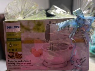 PHILIPS Stand Mixer HR1559/50 - 170 Watt, with Bowl, Pengocok Adonan Kue dan Roti, Grey, Abu abu