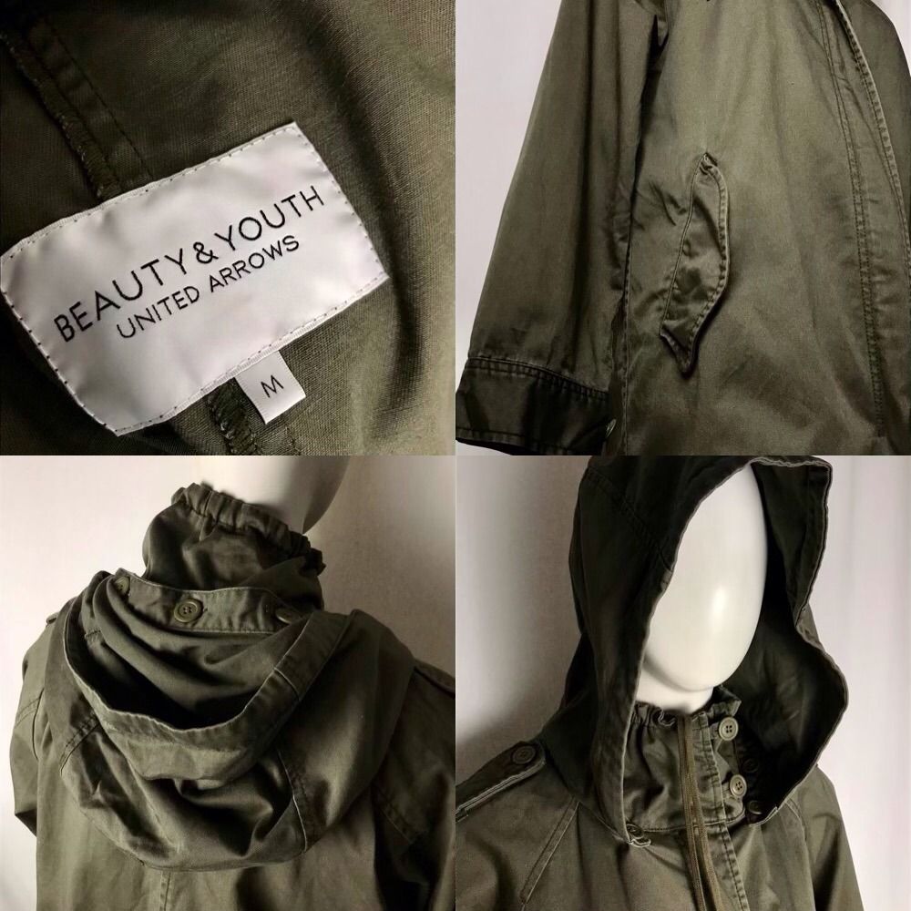 Pilgrim Forest Sage Drawstring Neck Light Denim Twill Trenchcoat With ...