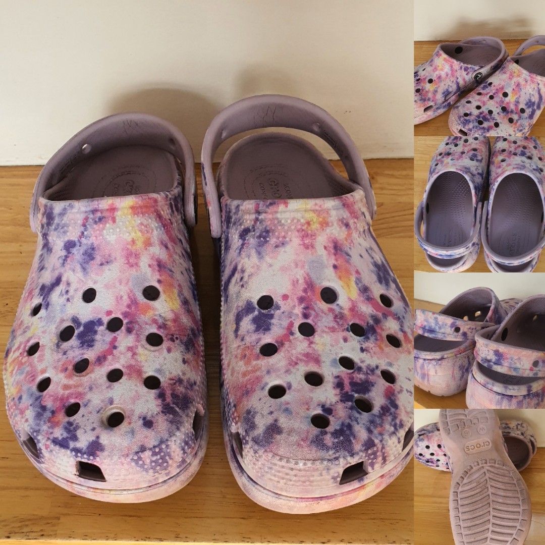 Pink Purple Pastel Crocs Women Clogs
