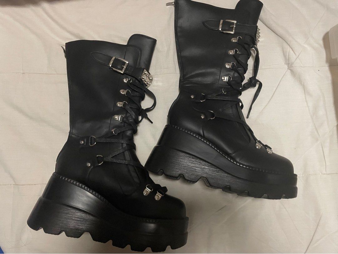 Platform Punk Boots Women s Fashion Footwear Boots on Carousell