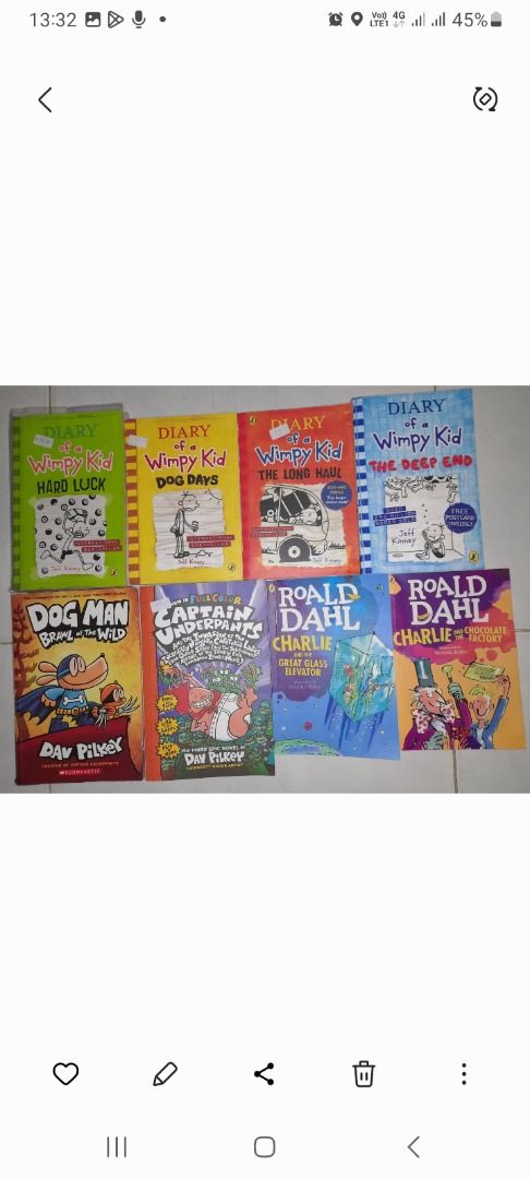 Primary School Children story books (Roald Dahl Wimpy Kid Dav Pilkey ...
