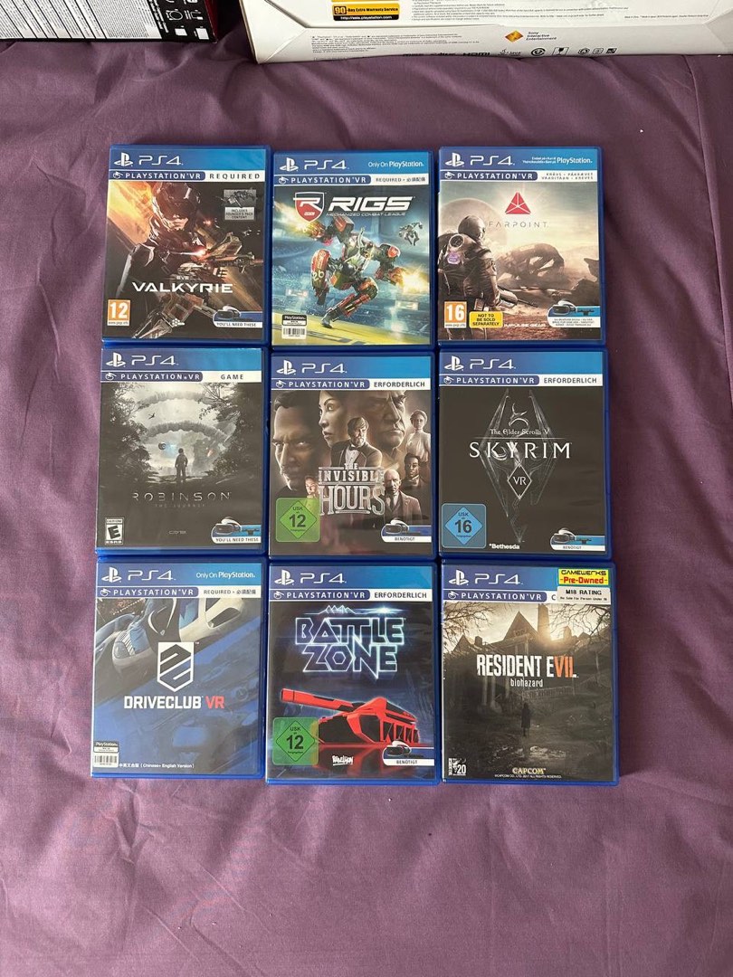 PS4 game VR Valkyrie VR / Rigs VR / Farpoint VR / Robinson VR ...