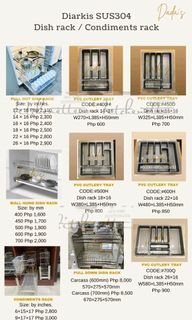 Pull out stainless plates / glass