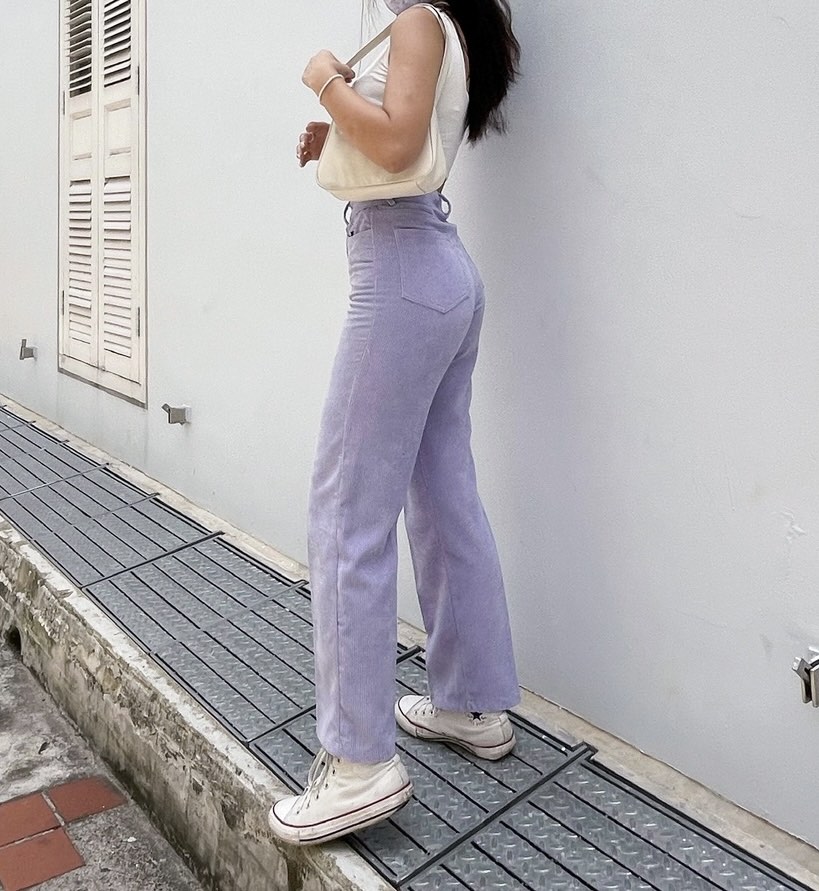 Pilcro and the Letterpress Anthro Skinny Corduroy Pants-Light Purple-Size  25P | eBay