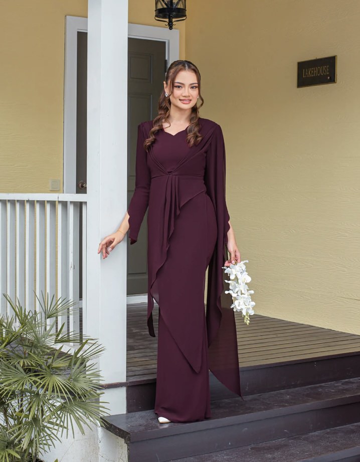 Dark best sale wine dress