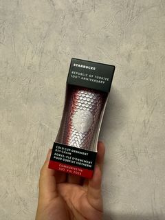 RARE Limited Edition Starbucks Republic of Türkiye 🇹🇷 100th Anniversary Cold Cup Keychain Ornament Bling