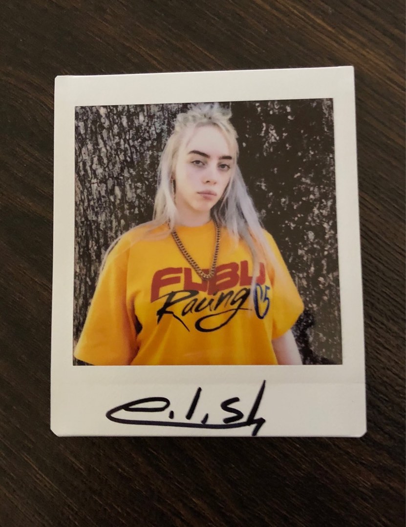 RARE AUTOGRAPHED SIGNED Billie Eilish Polaroid from 2018, Hobbies ...