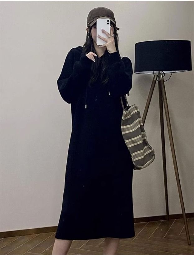 Hoodie maxi dress best sale