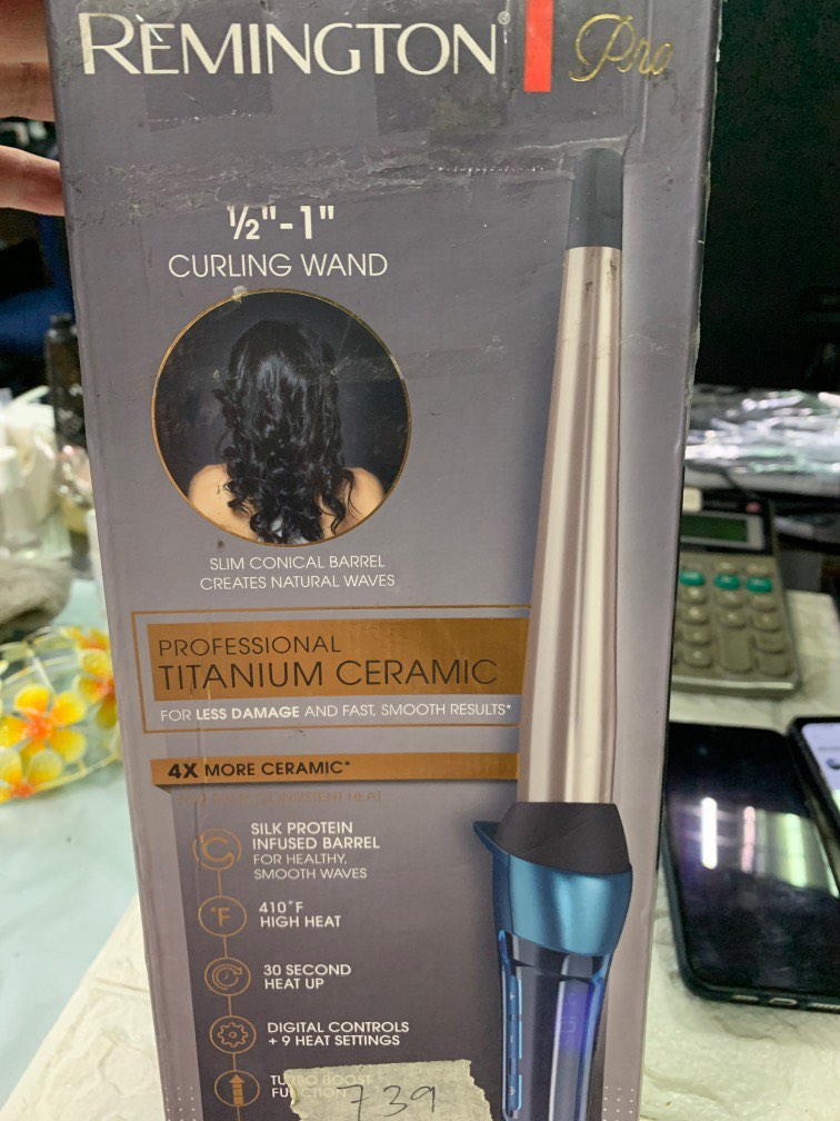 Remington Professional Titanium Ceramic Curling Wand Beauty Personal Care Hair on Carousell