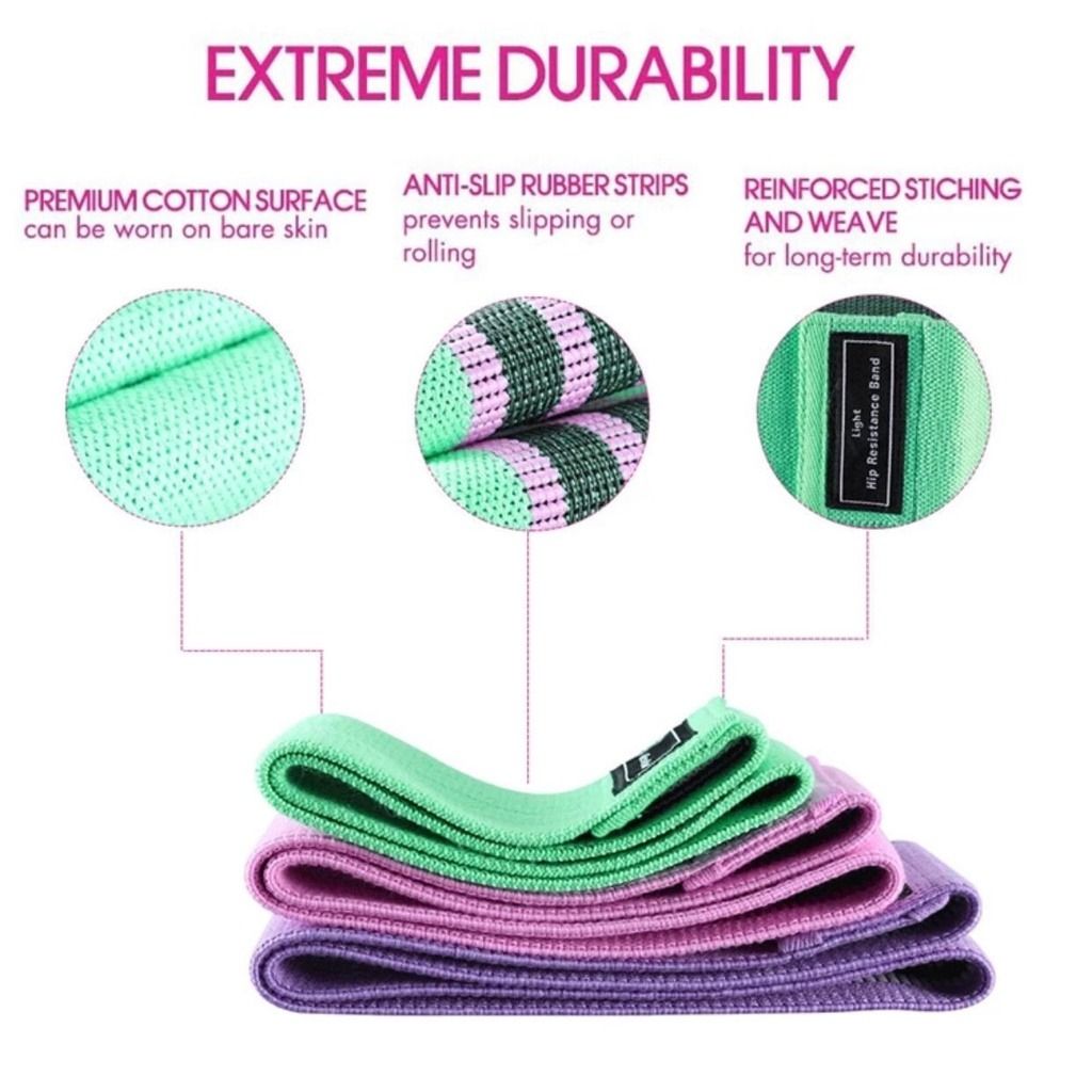 Resistance Bands for Legs and Butt Ideal for P90x CrossFit Yoga Pilates Workouts