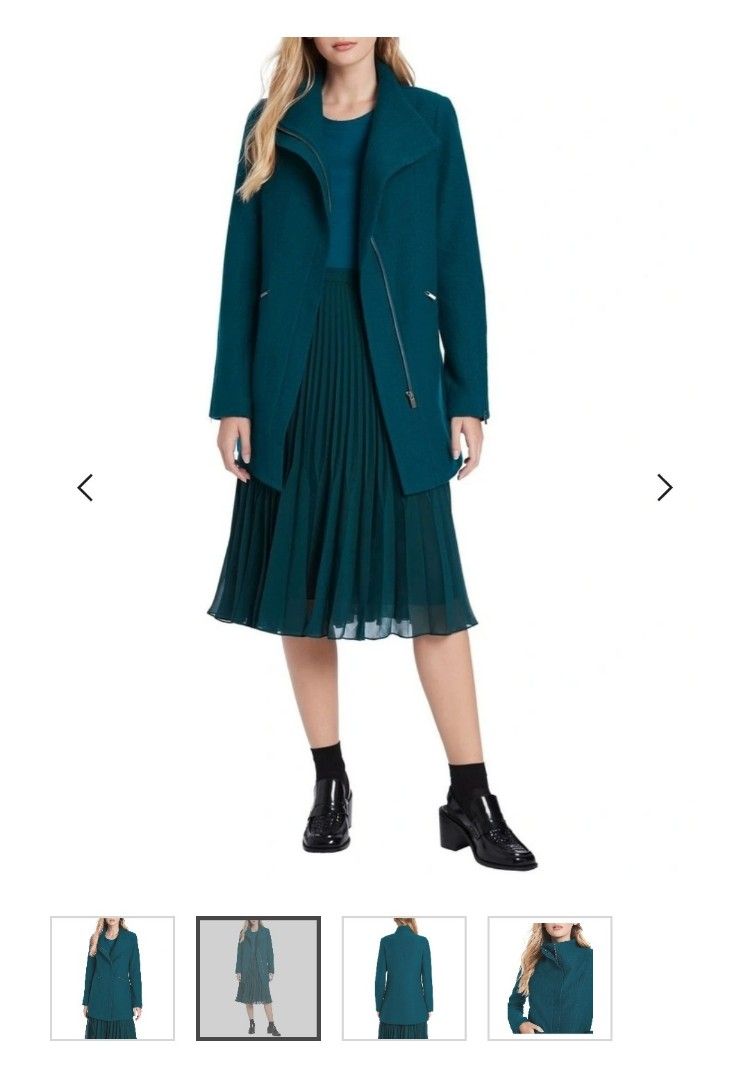 Rose felted cheap wool coat