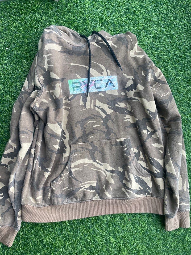 Rvca camo hoodie new arrivals