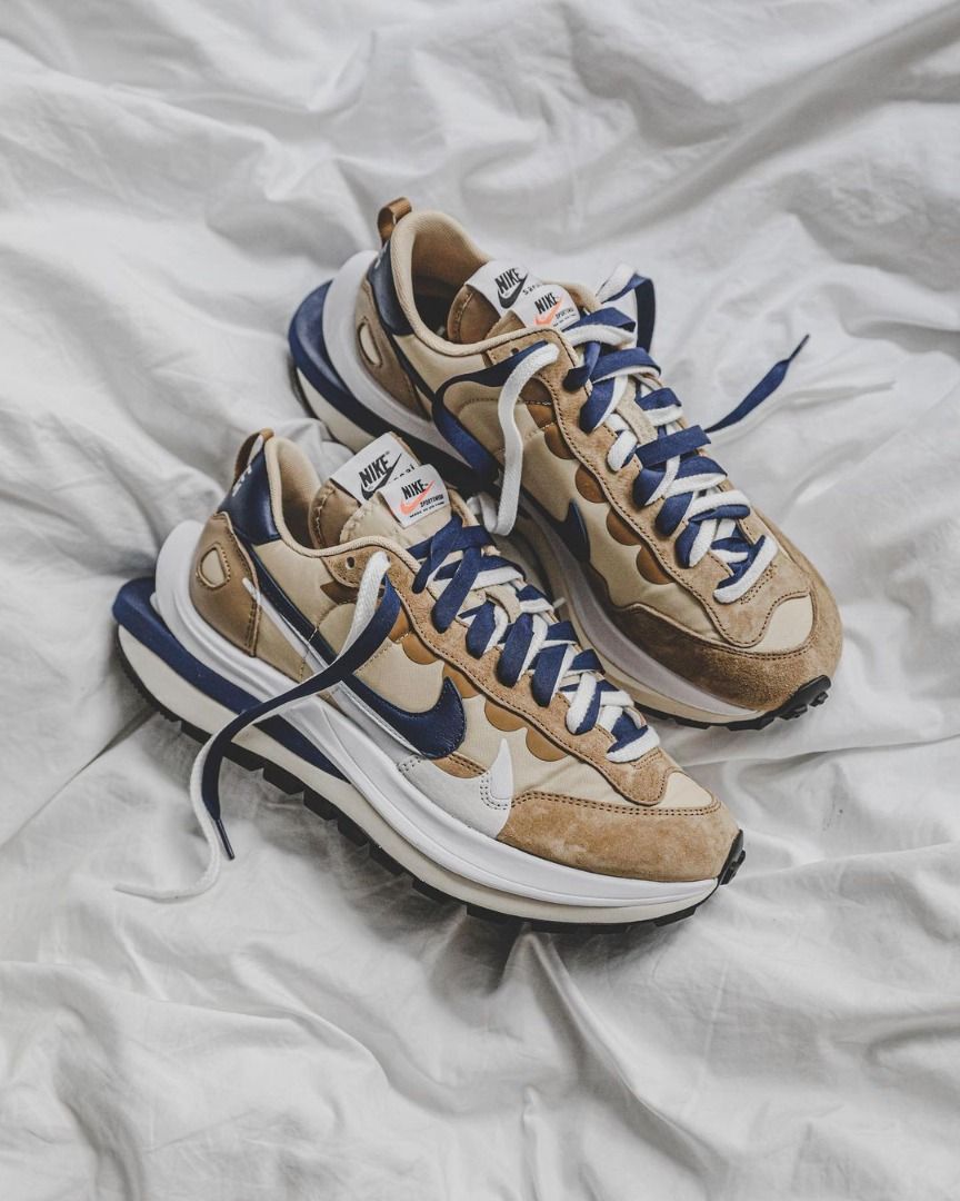 sacai x Nike VaporWaffle “Sesame and Blue Void”, Women's Fashion