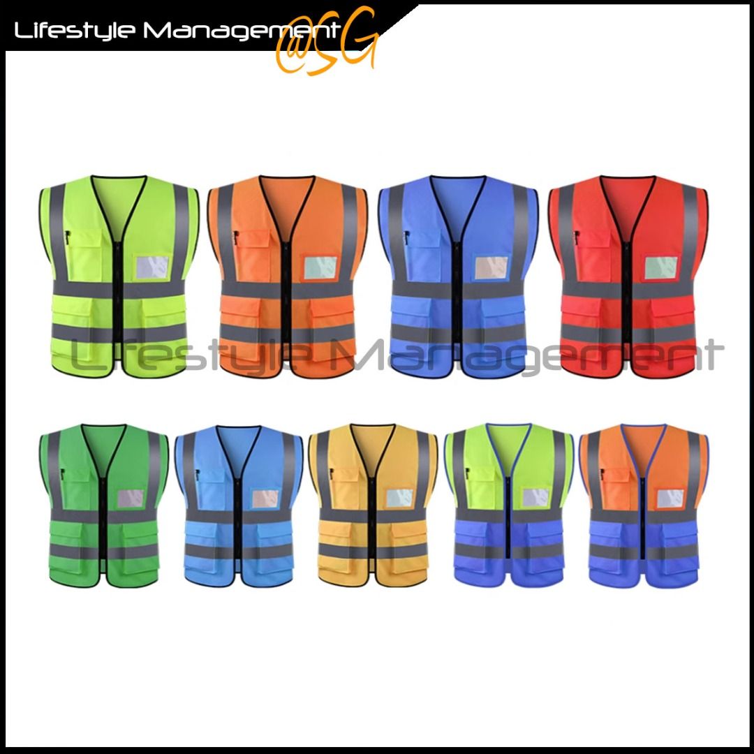 Safety Vest with Pockets and Customise Logo Printing
