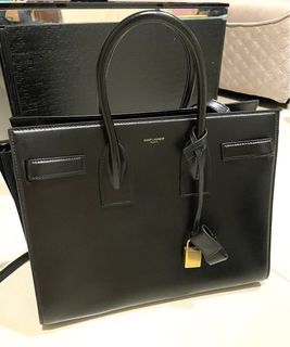 Yves Saint Laurent, Bags, Ysl Baby Sac De Jour Supple Grained Supple  Leather Dark Tancanyon