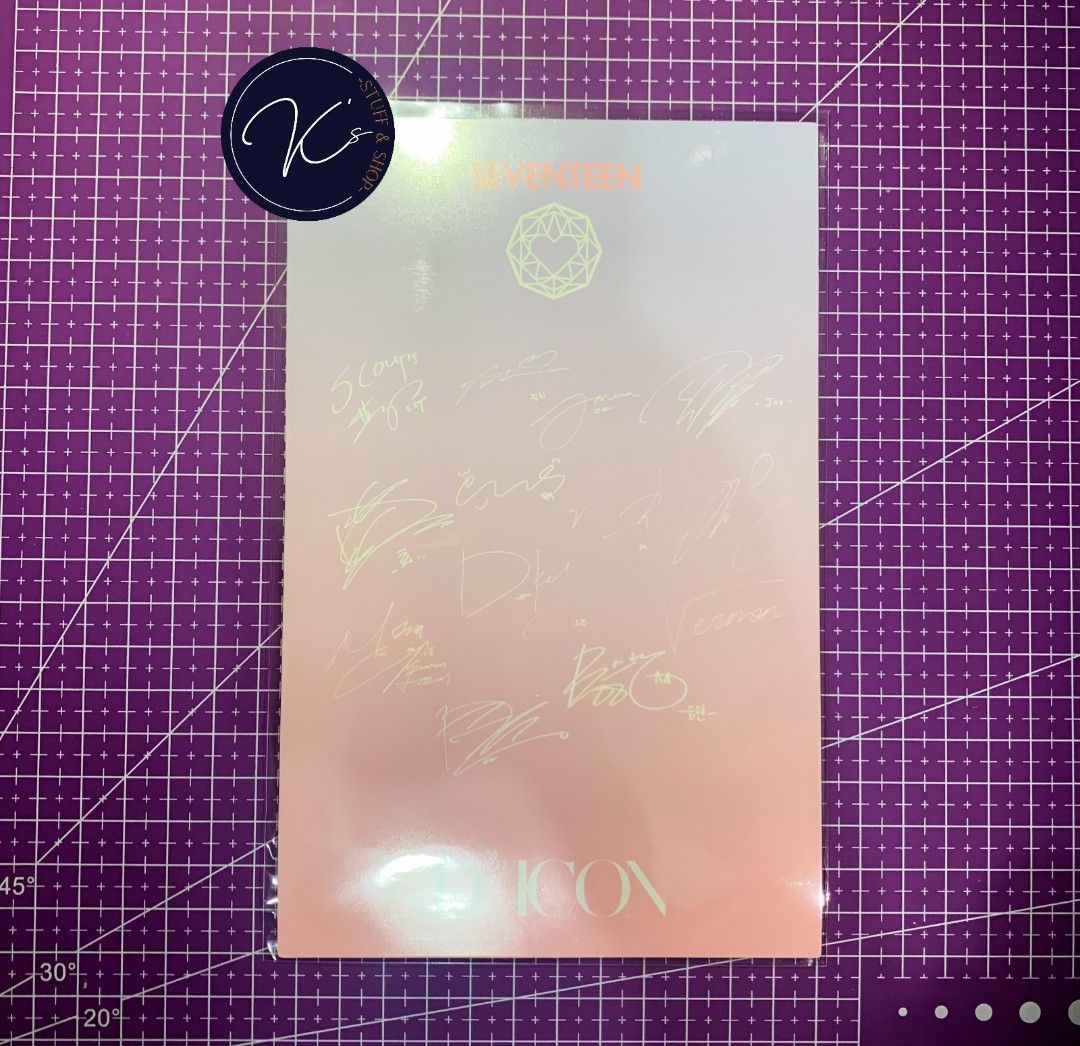 Seventeen Dicon 101 Binder, PC Holder, Postcard (Category: Stationery & School Supplies) located in Muntinlupa City. Submitted by kstuffnshop (Listing ID 1258542308, Image 3). Description: SVT Dicon 101 Binder PC/ID holder, Postcard The Dicon Outbox will be included if you buy the binder. •ALL ITEMS ARE 100% OFFICIAL •Own pull, onhand, and ready to ship •NOT FOR SENSITIVE BUYERS. Some have minimal scratches/dents due to the manufacturing process.