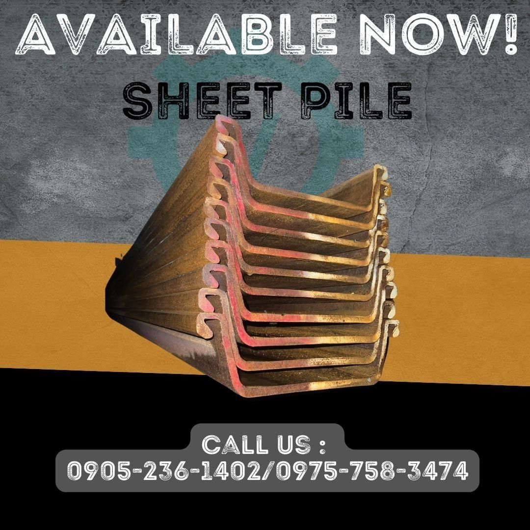 SHEET PILE (Category: Construction & Building Materials) located in Manila. Submitted by cathvesta_sales (Listing ID 1258450022, Image 1). Description: AVAILABLE NOW! FACTORY DISCOUNTED PRICE SALE❗️❗️❗️ SALE ❗️❗️❗️SALE ❗️❗️❗️ FOR INQUIRIES AND FASTER TRANSACTIONS PLS MESSAGE OR CALL; ☎️0905-236-1402 ☎️0975-758-3474 📲0905-236-1402 (VIBER NUMBER) Look for Ms. Cath Products: Machinery Electrical Valves & Fittings Metals ( Stainless,BI ,Galvanized ,