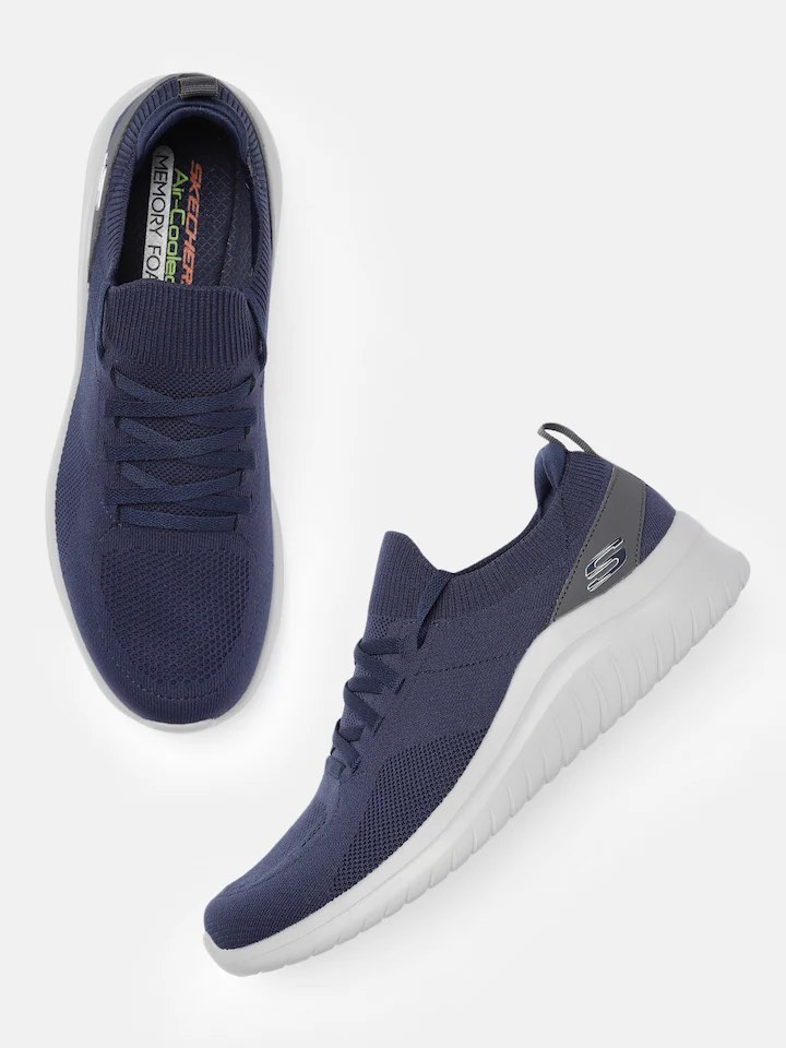 Blue skechers memory foam new arrivals